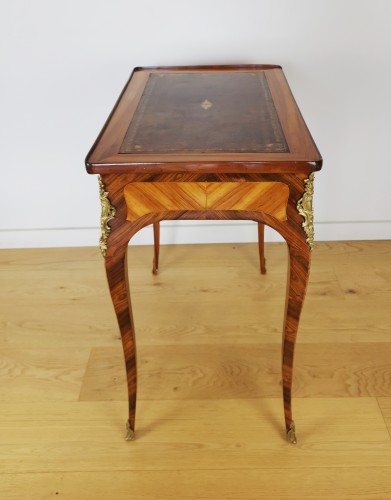 18th century - A Louis XV marquetry table, known as &quot;à billets doux&quot; 18th century.