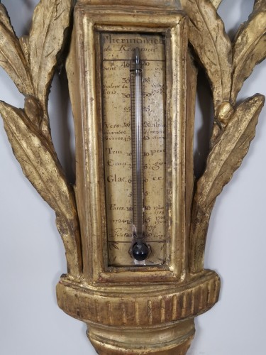 Antiquités - A Louis XVI barometer thermometer circa 1776-1780