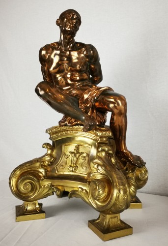 A pair of gilt-bronze slaves, model by Pietro Tacca - Napoléon III