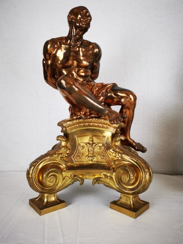 Napoléon III - A pair of gilt-bronze slaves, model by Pietro Tacca