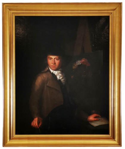 Self-portrait in chiaroscuro mid 18th century circa 1770-1780