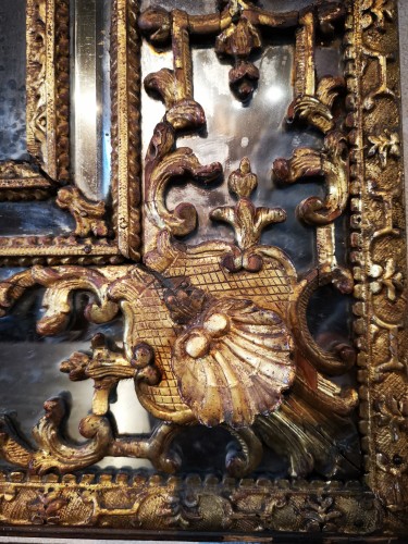 Antiquités - Miroir Régence, début du XVIIIe siècle
