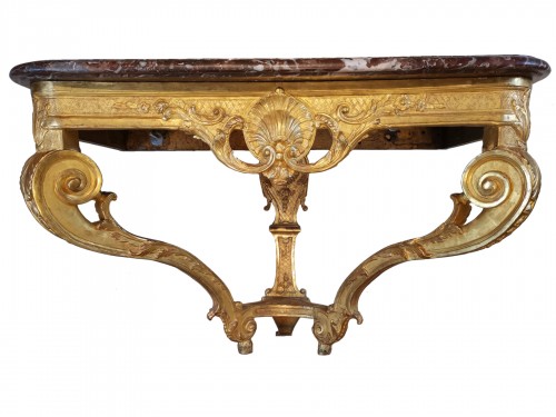 A Régence giltwood console early 18th century circa 1715 - 1720