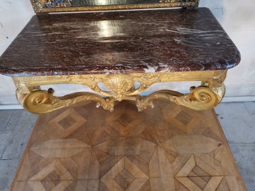 18th century - A Régence giltwood console early 18th century circa 1715 - 1720