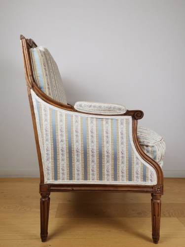 Sièges Fauteuil & Bergère - Marquise d’époque Louis XVI estampillée Jacques Cheneaux