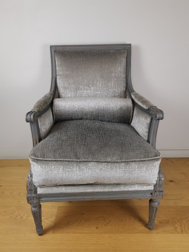 A Louis XVI Bergère stamped Jean Baptiste Claude Sené  - Seating Style Louis XVI