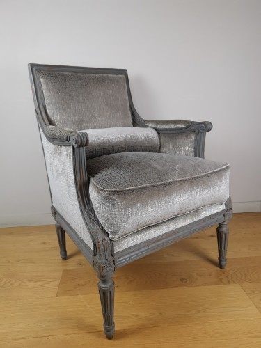 Sièges Fauteuil & Bergère - Bergère à la reine d’époque Louis XVI estampillée Jean Baptiste Claude Sené