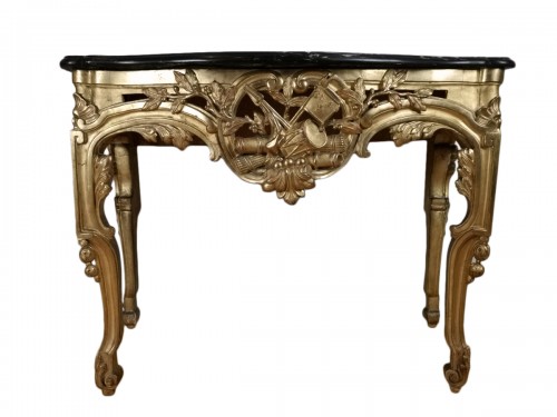 A Giltwood console Louis XVI console circa 1781  