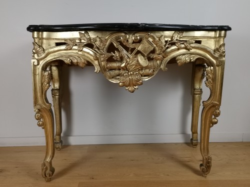 A Giltwood console Louis XVI console circa 1781   - Furniture Style Louis XVI