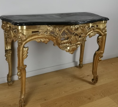 Furniture  - A Giltwood console Louis XVI console circa 1781  