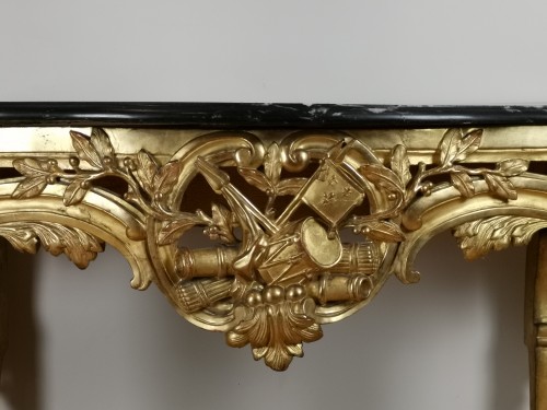 18th century - A Giltwood console Louis XVI console circa 1781  