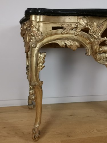 Antiquités - A Giltwood console Louis XVI console circa 1781  