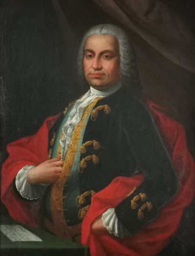 Portrait de gentilhomme du XVIIIe Siècle - Tableaux et dessins Style Louis XV