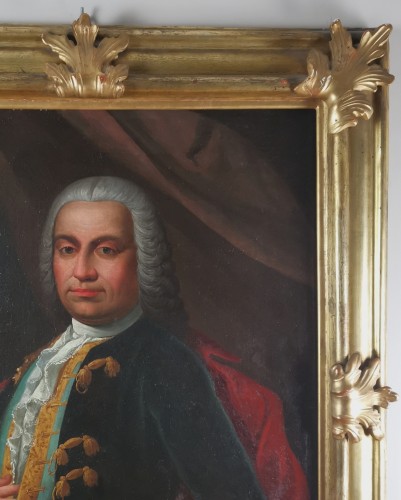 Portrait de gentilhomme du XVIIIe Siècle. - Sérignan Antiquités