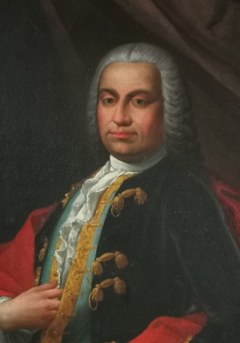 Antiquités - Portrait de gentilhomme du XVIIIe Siècle.