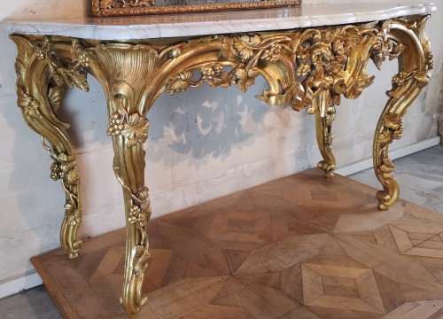 Furniture  - Important giltwood console table Aix en Provence circa 1760