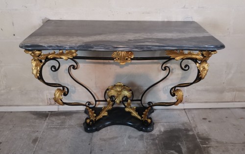 Furniture  - A Comtat Venaissin ironwork console, early 18th century.
