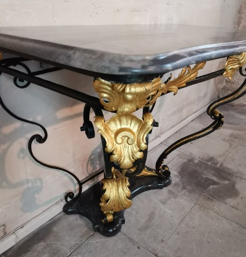 A Comtat Venaissin ironwork console, early 18th century. - Louis XIV