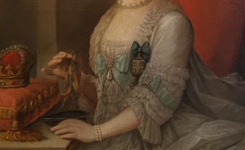 Antiquités - Portrait présumé de Son Altesse Sérénissime Marie Victoire d'Arenberg, (1714-1793).
