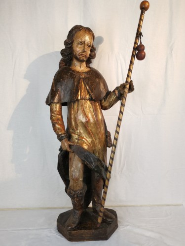 Saint Roch 17th century - Sculpture Style Louis XIV