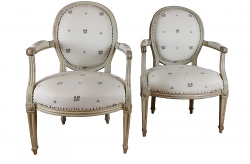 A Louis XVI armchairs by Louis Nicolas Pillot