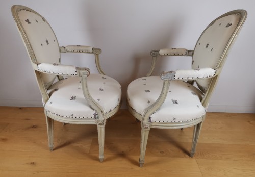 Sièges Fauteuil & Bergère - Paire de fauteuils Louis XVI att à Pierre Nicolas Pillot