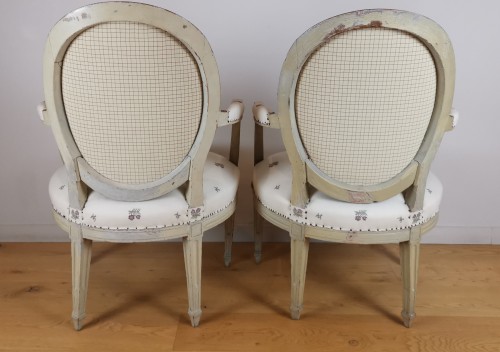 A Louis XVI armchairs by Louis Nicolas Pillot - 