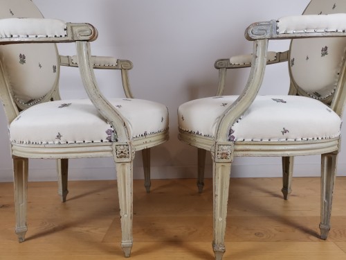 Paire de fauteuils Louis XVI att à Pierre Nicolas Pillot - Louis XVI