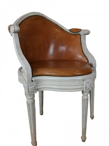 A Louis XVI Fauteuil De Bureau Stamped Jean-nicolas Blanchard Circa 1775. 