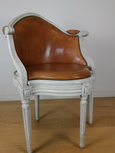 A Louis XVI Fauteuil De Bureau Stamped Jean-nicolas Blanchard Circa 1775.  - 