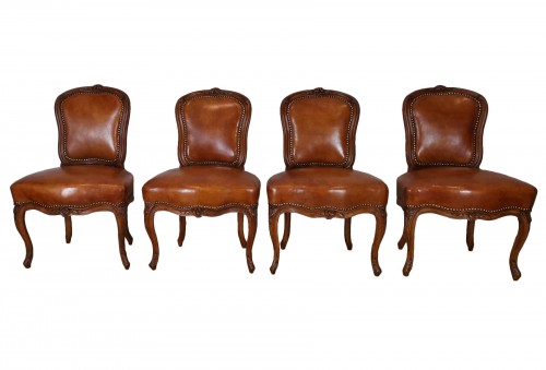 A set of four Louis XV cane chairs circa 1750 - Ref.76337