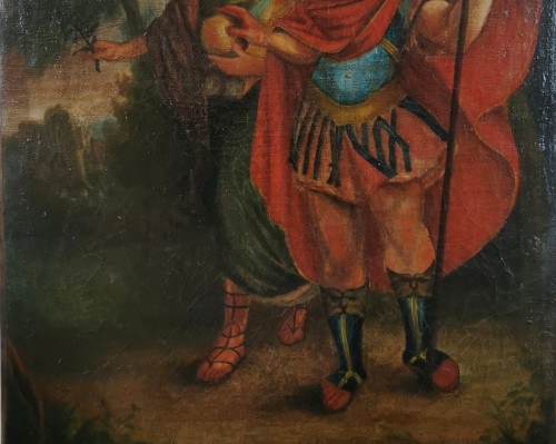 XVIIe siècle - Portrait représentant Athéna et Arès débattant du sort de Troie