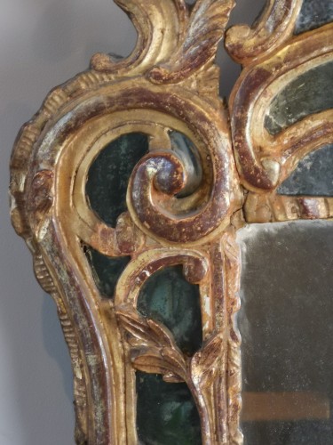 Antiquités - Miroir d’époque Louis XV, aux attributs de la déesse Artémis