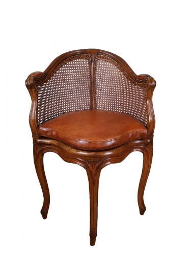 A Louis XV cabinet armchair canned stamped Jacques-pierre Letellier Mid 18t