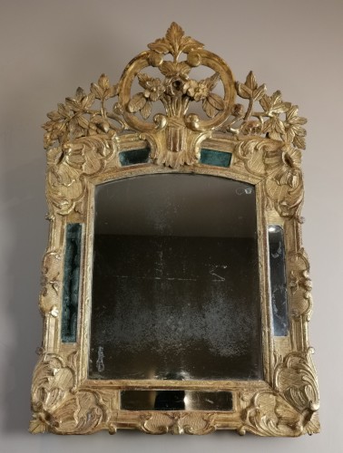 A giltwood Louis XIV Mirror Circa 1660-1699  - Mirrors, Trumeau Style Louis XIV