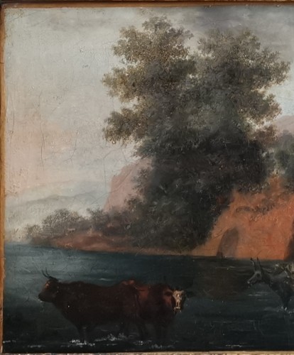 Antiquités - The passage of the ford. 18th century circa 1770-1780