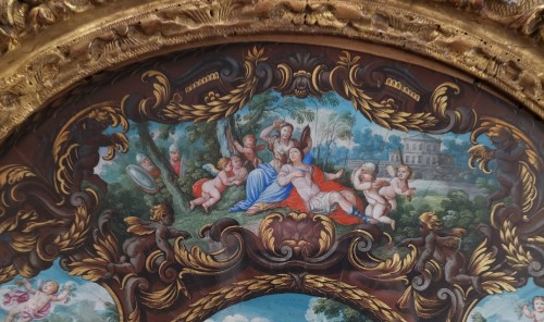 Tableaux et dessins Tableaux XVIIe siècle - La victoire de l'amour, gouache d’époque Louis XIV, XVIIe siècle