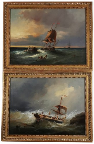 The American fleet caught in the storm - Eugène Isabey (1803-1886)
