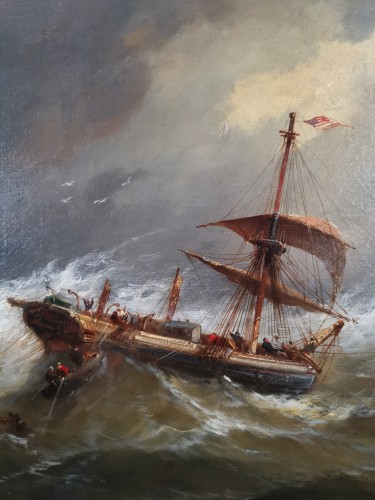 Antiquités - The American fleet caught in the storm - Eugène Isabey (1803-1886)