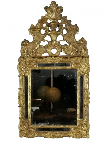 A Régence giltwood mirrorCirca 1714