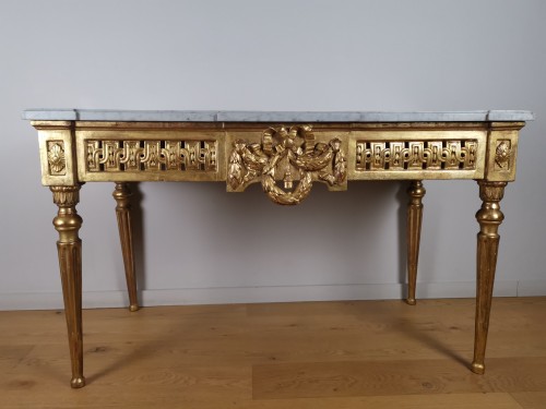 Console à quatre pieds d’époque Louis XVI, vers 1780 - Mobilier Style Louis XVI