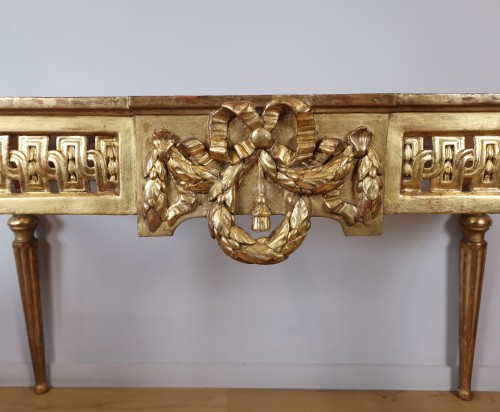 A Louis XVI giltwood console 18th century circa 1780 - Louis XVI