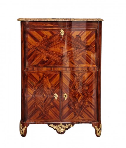 A Régence Ormolu-monted Kingwood And Satin Venerered Secretaire By Doirat