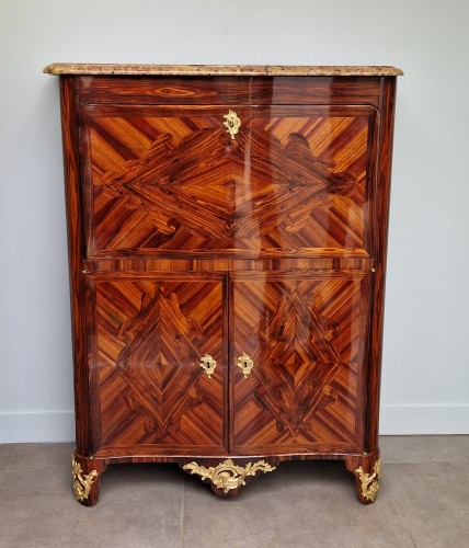 A Régence Ormolu-monted Kingwood And Satin Venerered Secretaire By Doirat - Furniture Style Louis XV