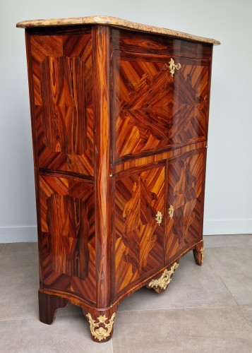 Furniture  - A Régence Ormolu-monted Kingwood And Satin Venerered Secretaire By Doirat