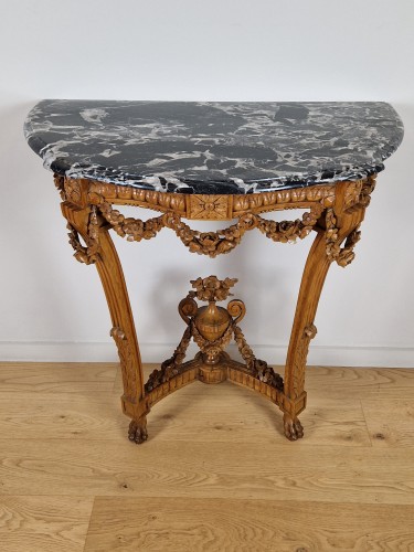 Console à la Grecque-néoclassique d’époque Louis XVI Vers 1781 - Mobilier Style Louis XVI