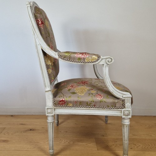 18th century - A Louis XVI armchair stamped  Jean-René Nadal, called Nadal the elder 18th 