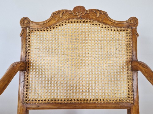 Antiquités - A Régence suite four Caned Armchairs early 18th century circa 1715