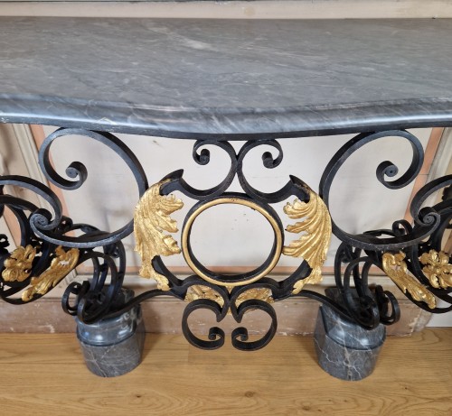 A Louis XIV Ironwork Comtat Venaissin console Early 18th Century - 