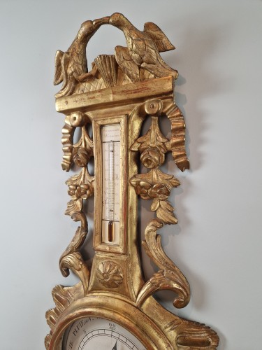 Antiquités - Neo-classical Barometer-thermometer, The Attributes Of Love, Transition Per